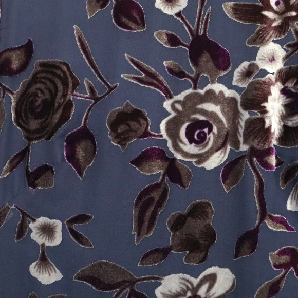 Navy Burnout Floral Dress - Picture 14 of 16